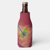 Rafraichisseur De Bouteilles Art Abstrait de libellules (rouge) (Bottle Devant)