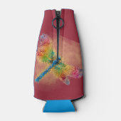 Rafraichisseur De Bouteilles Art Abstrait de libellules (rouge) (Dos)