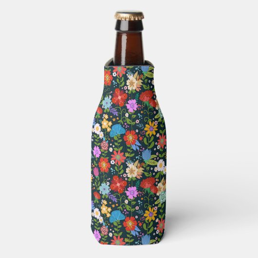 Rafraichisseur De Bouteilles Art populaire floral mexicain (Bottle Devant)