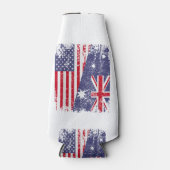 Rafraichisseur De Bouteilles AUSTRALIAN ROOTS Half American Flag AUSTRALIE (Devant)