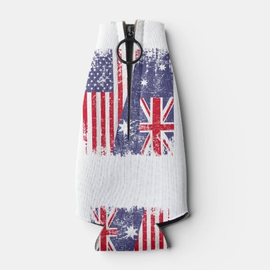 Rafraichisseur De Bouteilles AUSTRALIAN ROOTS Half American Flag AUSTRALIE (Dos)