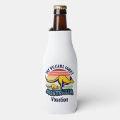 Rafraichisseur De Bouteilles Australie Voyage Cute Kangaroo Sunset Custom (Bottle Devant)