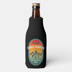 Rafraichisseur De Bouteilles Aventure de camping familiale personnalisée au cou