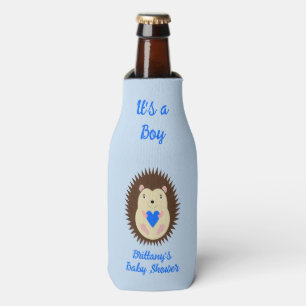 Rafraichisseur De Bouteilles Baby Boy Blue Heart Hérisson Baby Shower