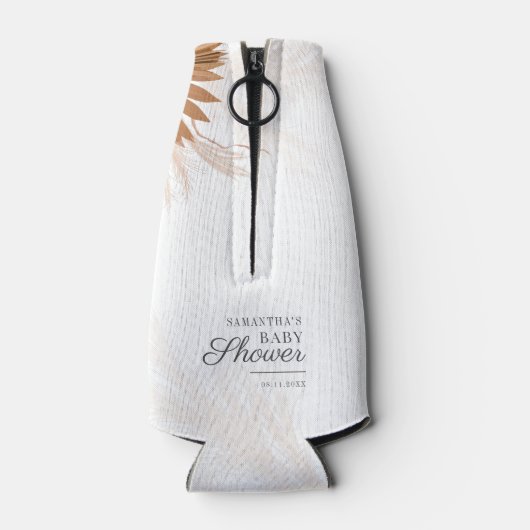 Rafraichisseur De Bouteilles Baby shower à script de la laiton de Pampas (Dos)