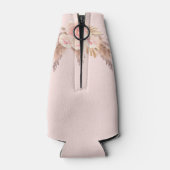 Rafraichisseur De Bouteilles Baby shower pampas herbe blush rose nom fleuri (Dos)