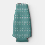 Rafraichisseur De Bouteilles Baleines Tail Motif Turquoise et gris (Devant)