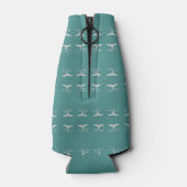 Rafraichisseur De Bouteilles Baleines Tail Motif Turquoise et gris (Dos)