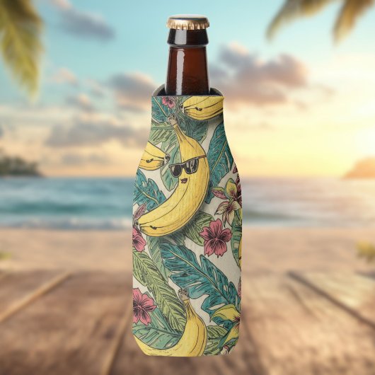 Rafraichisseur De Bouteilles Banana Groove | Funky Dancing Banana Retro Cartoon