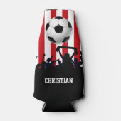 Rafraichisseur De Bouteilles Bandes rouges et blanches Ventilateurs de football (Devant)