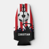 Rafraichisseur De Bouteilles Bandes rouges et blanches Ventilateurs de football (Dos)