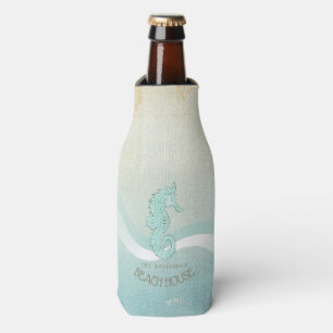 Rafraichisseur De Bouteilles Beach House Seahorse Aqua Blue ID623