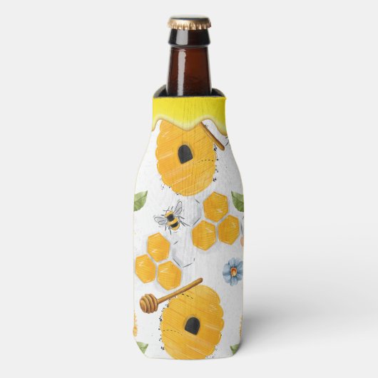 Rafraichisseur De Bouteilles Beau Jardin Bee Motif de tournesol (Bottle Devant)