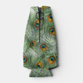 Rafraichisseur De Bouteilles Belle plumes de paon vert (Dos)