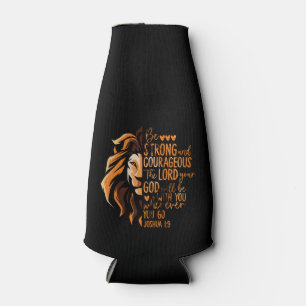 Rafraichisseur De Bouteilles Bible chrétienne Verse Joshua 1:9 Lion