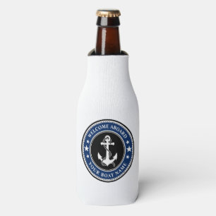 Rafraichisseur De Bouteilles Bienvenue à bord de votre bateau Nom Ancre Stars 