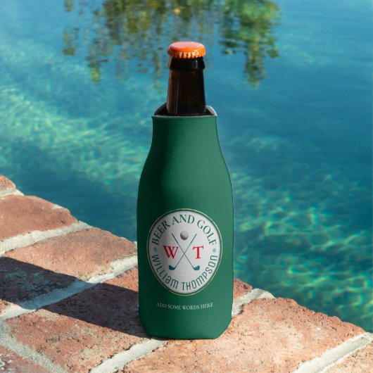 Rafraichisseur De Bouteilles BIÈRE ET GOLF Golf-Player Vert (Piscine in situ)