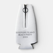 Rafraichisseur De Bouteilles Black and White Palm Palmetto Tree Monogram (Dos)