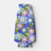 Rafraichisseur De Bouteilles Bleu rose et violet Fleur style Felt si mignonne (Devant)