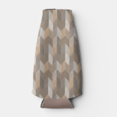 Rafraichisseur De Bouteilles Bleu Texturé, Jaune, Chevron Olive. (Devant)