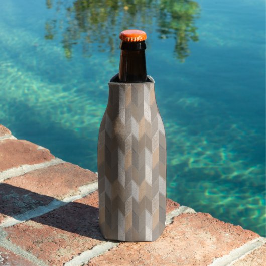 Rafraichisseur De Bouteilles Bleu Texturé, Jaune, Chevron Olive. (Piscine in situ)