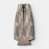 Rafraichisseur De Bouteilles Bleu Texturé, Jaune, Chevron Olive. (Dos)