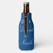 Rafraichisseur De Bouteilles Blue Custom Text Can Cooler Personalized Sleeve (Bouteille Dos)
