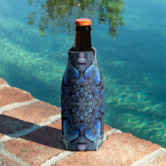 Rafraichisseur De Bouteilles Blue Lotus Mandala - Bouteille Coozie