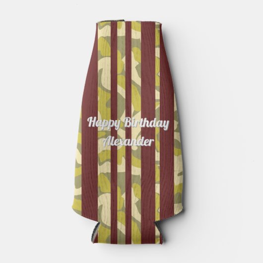 Rafraichisseur De Bouteilles Bold Abstract Stripes Pattern Any Age Birthday (Devant)