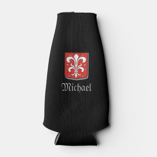 Rafraichisseur De Bouteilles Bouclier médiéval cool noir et rouge Chevalier (Devant)