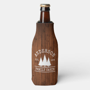 Rafraichisseur De Bouteilles Cabine Nom de famille Rustic Wood Forest