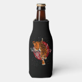 Rafraichisseur De Bouteilles Cadeau Tiger | Cadeau Tiger Lover en fleurs de cer (Bottle Devant)