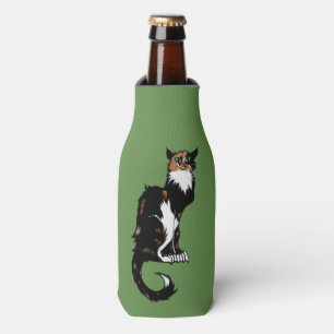 Rafraichisseur De Bouteilles Calico Cat Art "Le Conversation Noir" Calicos Paro