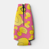 Rafraichisseur De Bouteilles Canards en caoutchouc rose mignon (Dos)