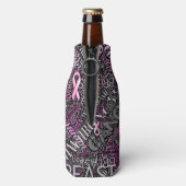 Rafraichisseur De Bouteilles Cancer du sein Sensibilisation Mot Cloud ID261 (Bouteille Dos)