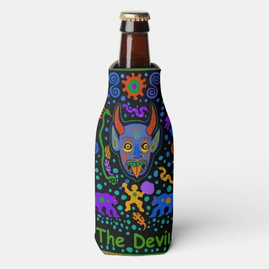 Rafraichisseur De Bouteilles Carte Tarot - DIABLE - Pâte de refroidissement (Bottle Devant)