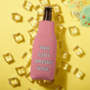 Rafraichisseur De Bouteilles Cette Dame Boit Du Vin Rose
