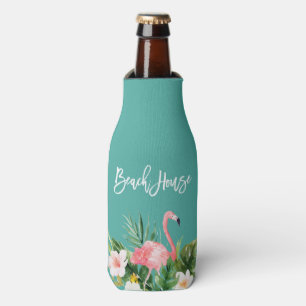 Rafraichisseur De Bouteilles Chambre de plage florale tropicale de manuscrit