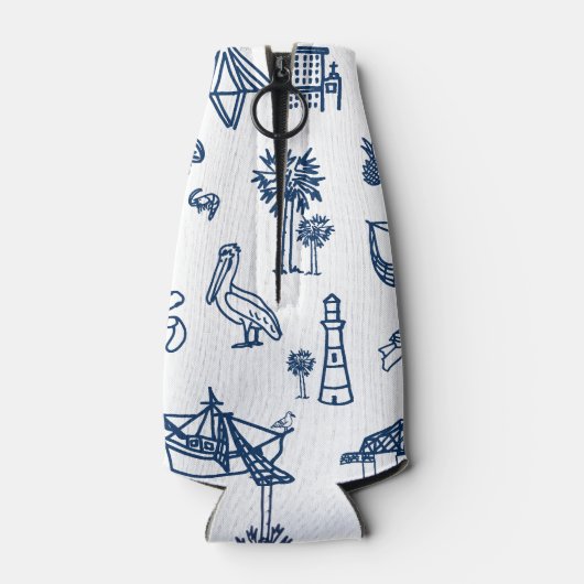 Rafraichisseur De Bouteilles Charleston Toile Marine Blue Can Cooler (Dos)