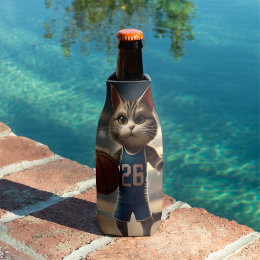 Rafraichisseur De Bouteilles Chat de basket-ball, (Piscine in situ)