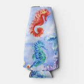 Rafraichisseur De Bouteilles Cheval De Mer Et Épée Avec Corail Motif (Devant)