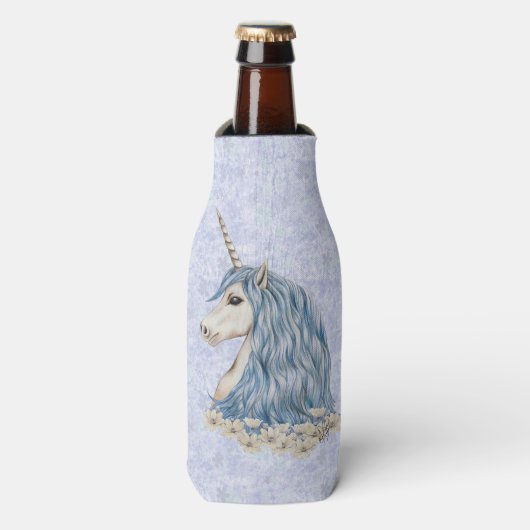 Rafraichisseur De Bouteilles Cheveux bleu unicorne (Bottle Devant)