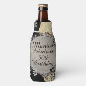Rafraichisseur De Bouteilles Chic Elegant Fabulous 50e anniversaire Customisé (Bottle Devant)