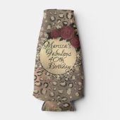 Rafraichisseur De Bouteilles Chic Leopard Rose Fabuleux 40e Personnaliser anniv (Devant)