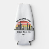 Rafraichisseur De Bouteilles Chicago Sunset Customized Family Trip (Devant)