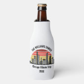 Rafraichisseur De Bouteilles Chicago Sunset Customized Family Trip (Bottle Devant)