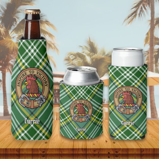 Rafraichisseur De Bouteilles Cimier de coq Clan Currie sur Tartan