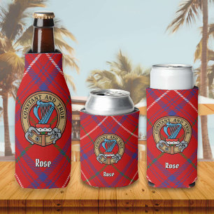 Rafraichisseur De Bouteilles Cimier Rose de clan sur Tartan