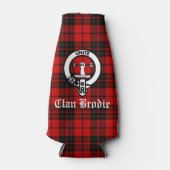 Rafraichisseur De Bouteilles Clan Brodie Crest Badge et Tartan (Devant)