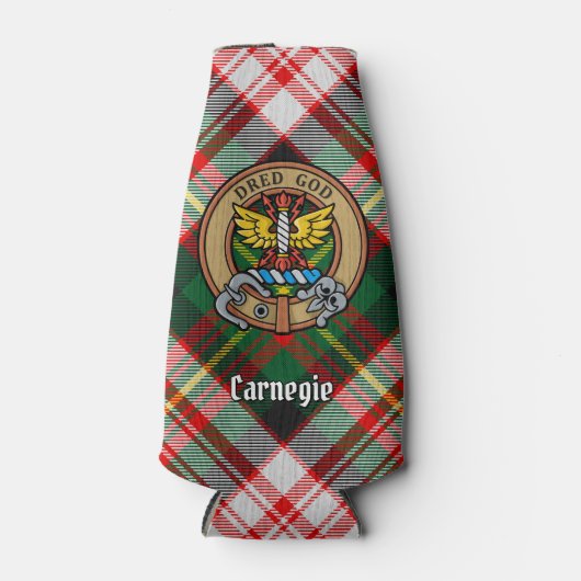 Rafraichisseur De Bouteilles Clan Carnegie Crest sur la robe Tartan (Devant)